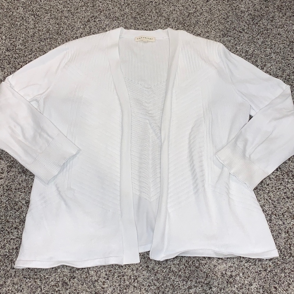 White cardigan